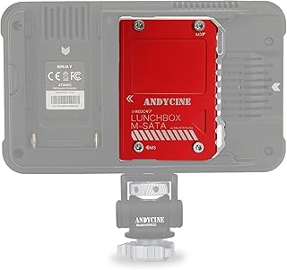 ANDYCINE Lunchbox mSATA to SATA Adapter DIY Magnalium Case for mSATA SSD T5 1TB/2TB Compatible for Atomos Ninja V,Ninja V+,Ninja Flame,Ninja Inferno,and Shogun Inferno