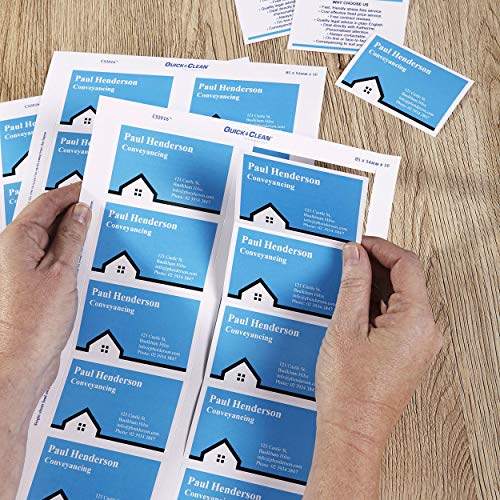 Tarjetas de visita blancas Avery de 85 x 54 mm para crear credenciales de eventos 6