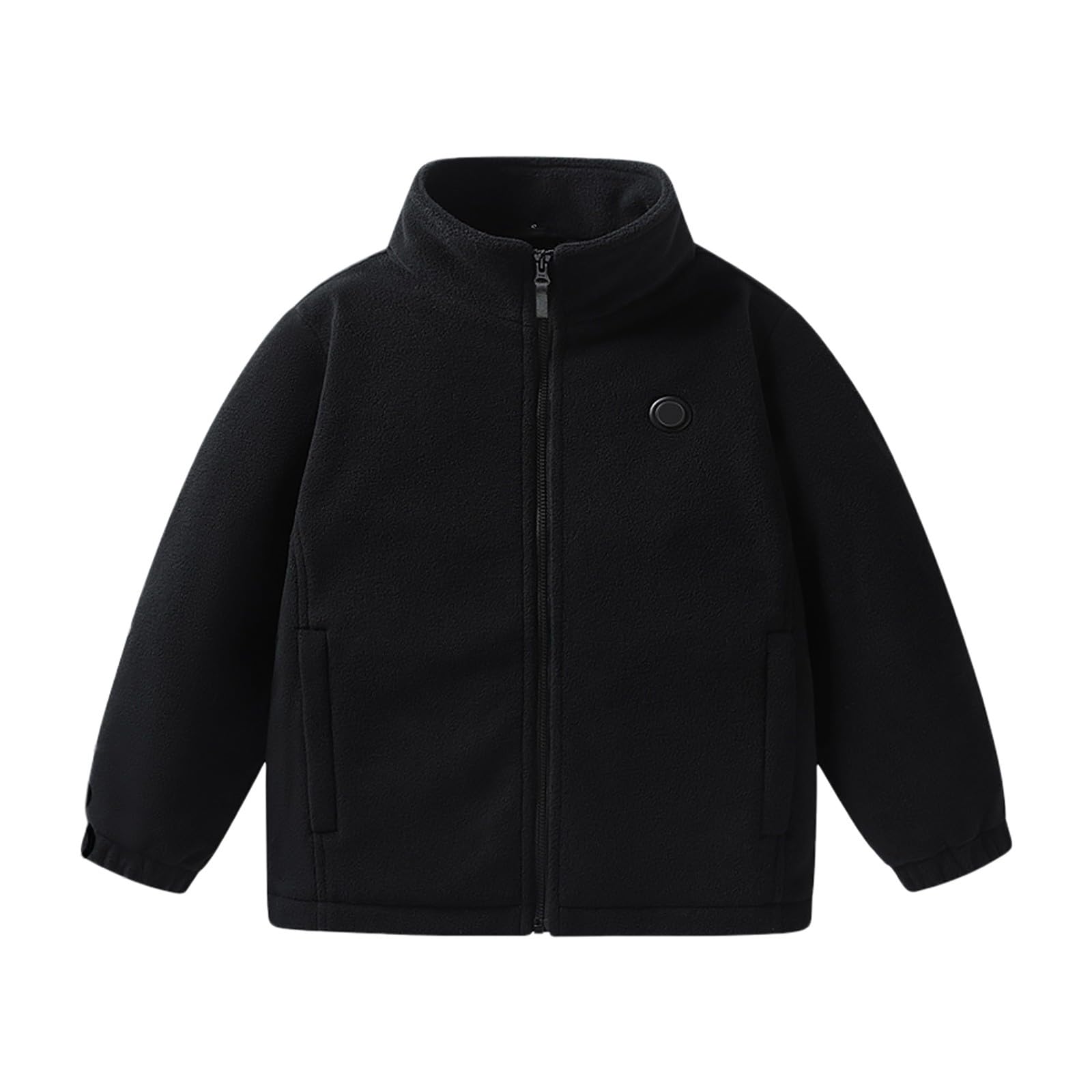 Veste chauffante pour garçons avec chargement USB, manteau doublé en polaire chaude pour temps froid, activités de plein air, manteaux d'hiver pour enfants et jeunes à capuche