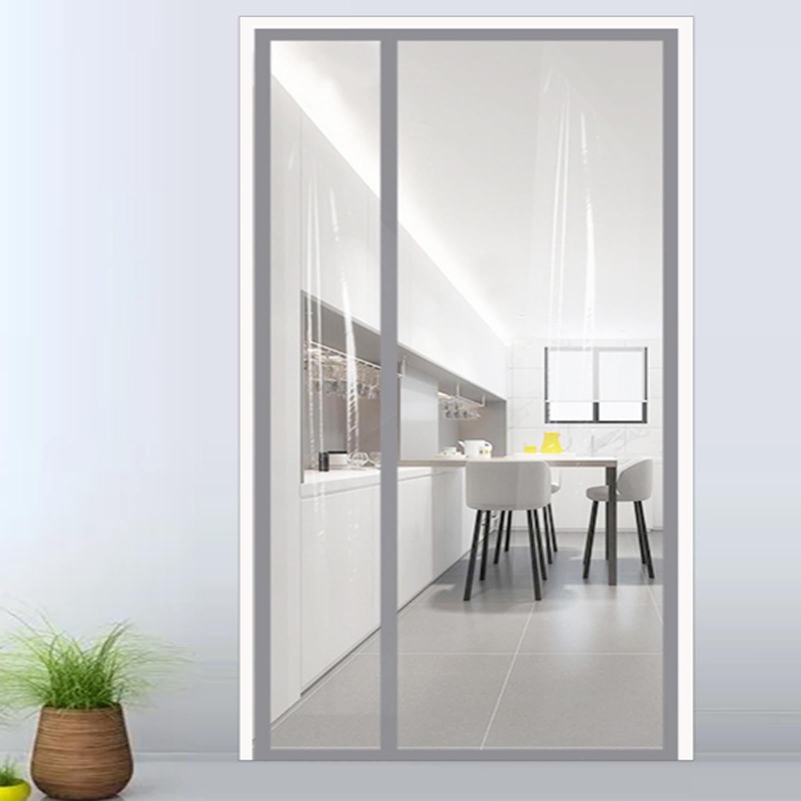 Jiajutui001 Gray Winter Thermal Insulated Door Curtain,Insulated Door Curtain,Thermal Magnetic Door Curtain Thermal Door Curtains For Winter Door Insulation Curtain Insulated Door Cover (90X205cm)