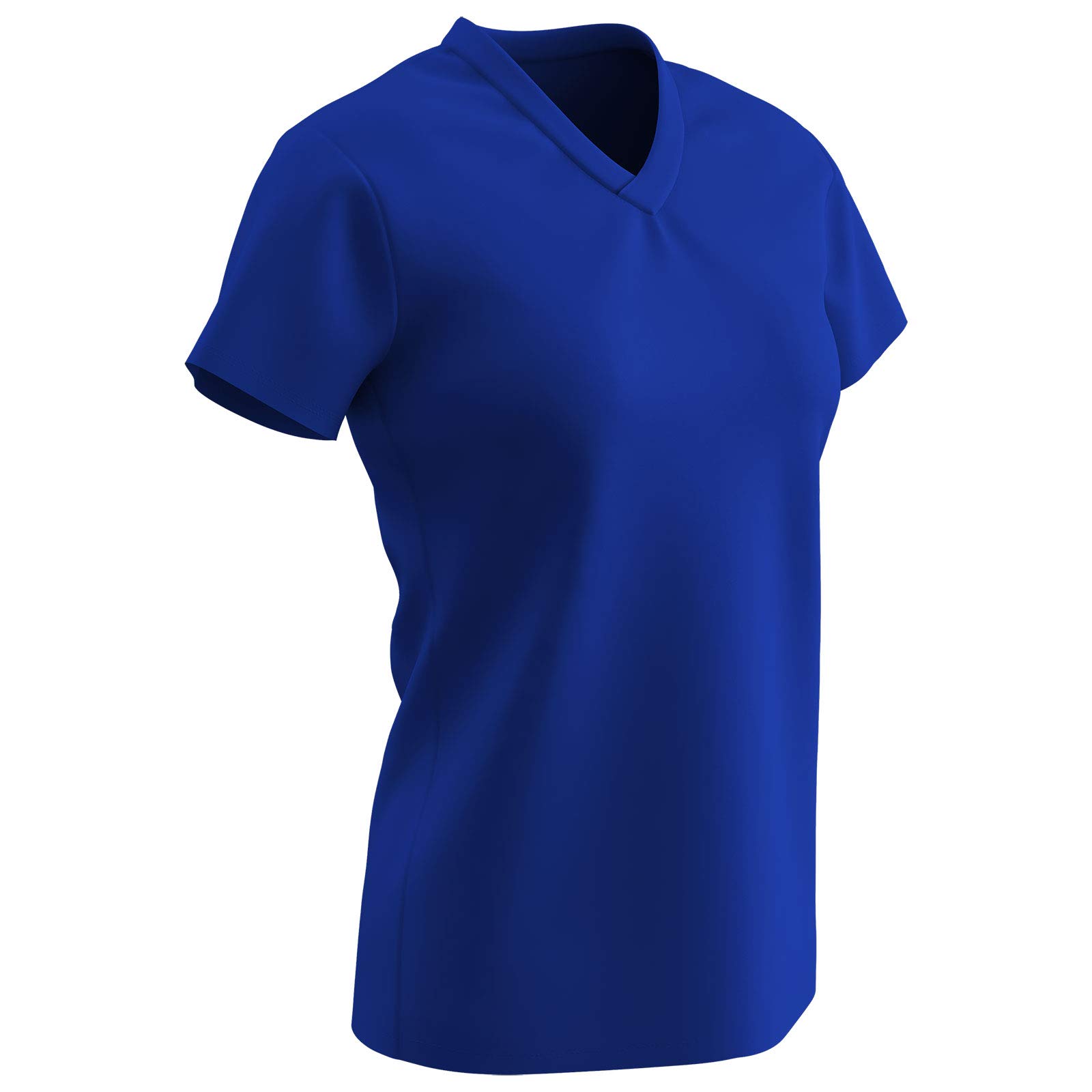 CHAMPRO Star Damen T-Shirt mit V-Ausschnitt, Mädchen, Größe S, Königsblau