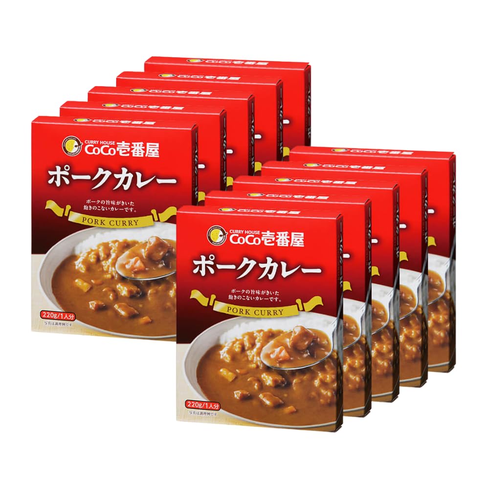 【公式 CoCo壱番屋】レトルト ポークカレー 1人前 220g （10個入）…
