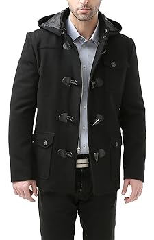 BGSD Men's Nathan Wool Blend Patch Pocket Short Toggle Coat