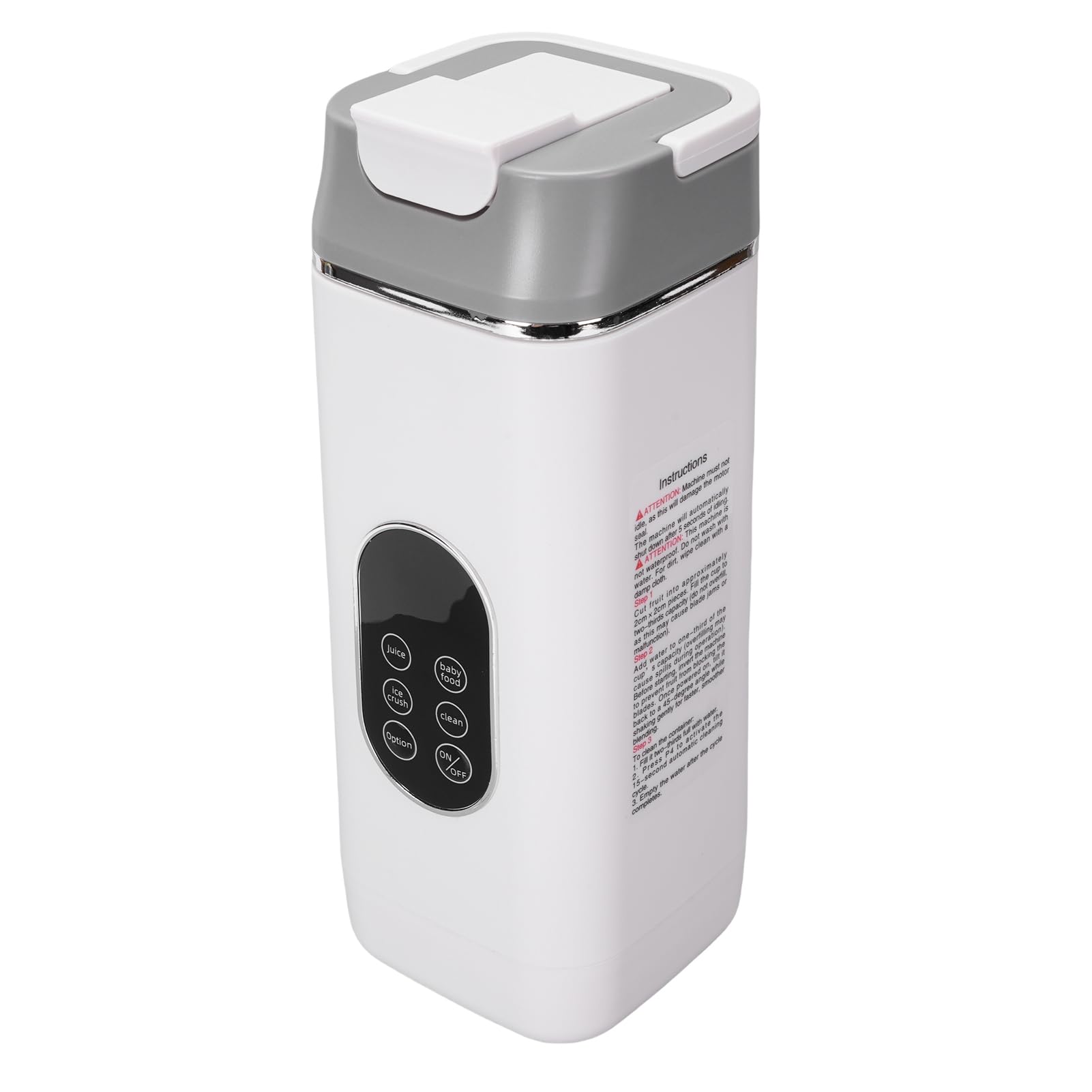 AMONIDA Mélangeur Portable avec 12 Lames pour Smoothies et Jus, Idéal pour les Voyages et L'extérieur, Rechargeable par USB, 420 Ml, Blanc (WHITE)
