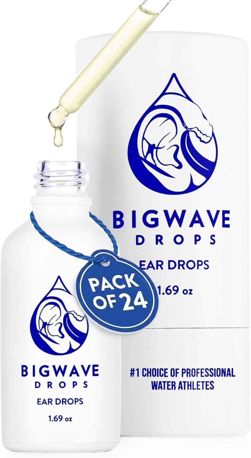 BigWave Drops - Fast-Acting Ear Drops Preferred by Professional Athletes for Ear Discomfort, Ear Infections, Swimmer’s Ear, Clogged Ears, Wax Removal, and Itchy Ears, Pack of 24