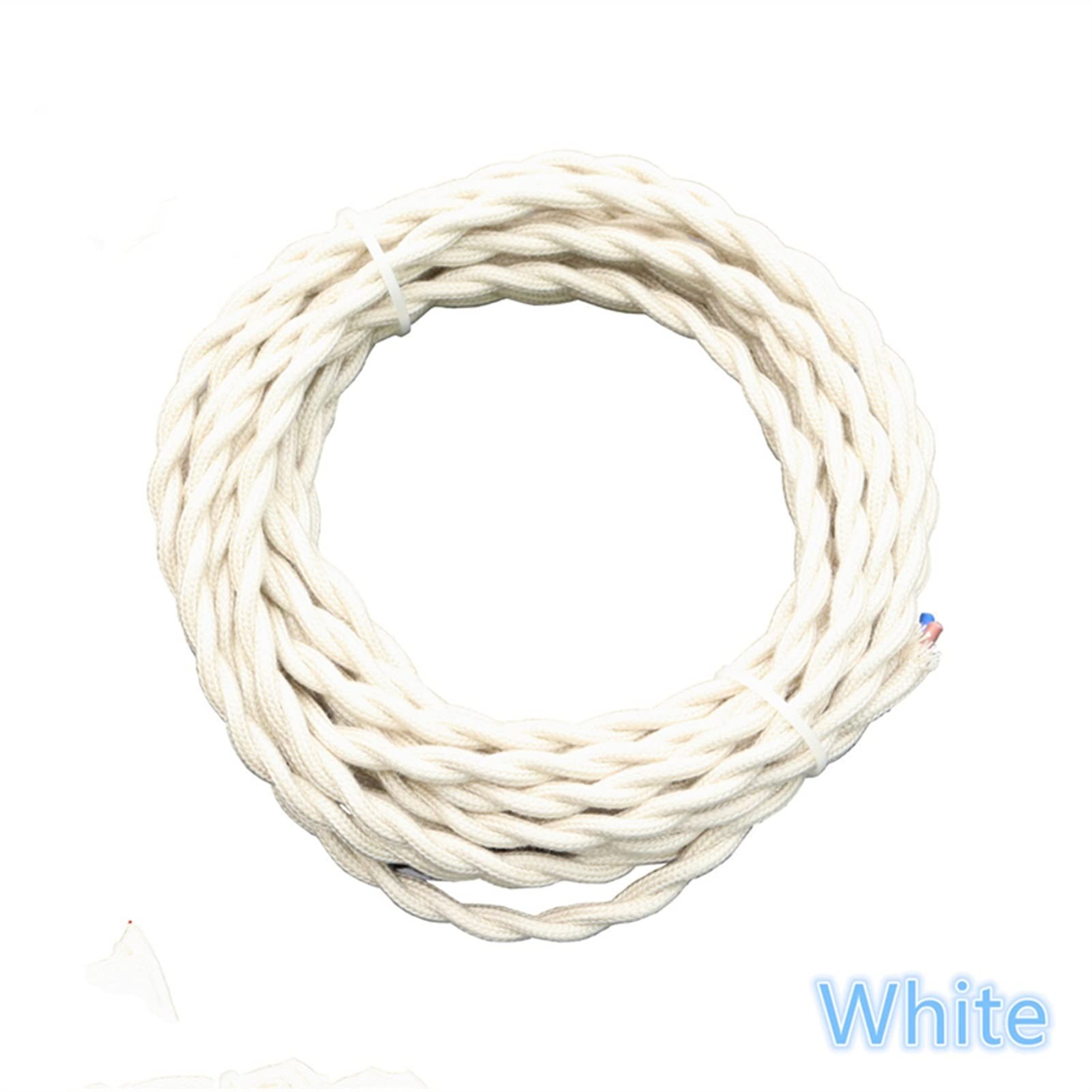 Silikonkabel, Elektrokabel 2 Teile / 2x0.75 Vintage elektrische Seildraht drehte Kabel Retro geflochtene Stoff DIY Pendelleuchte Schnur(Yellow,10m)