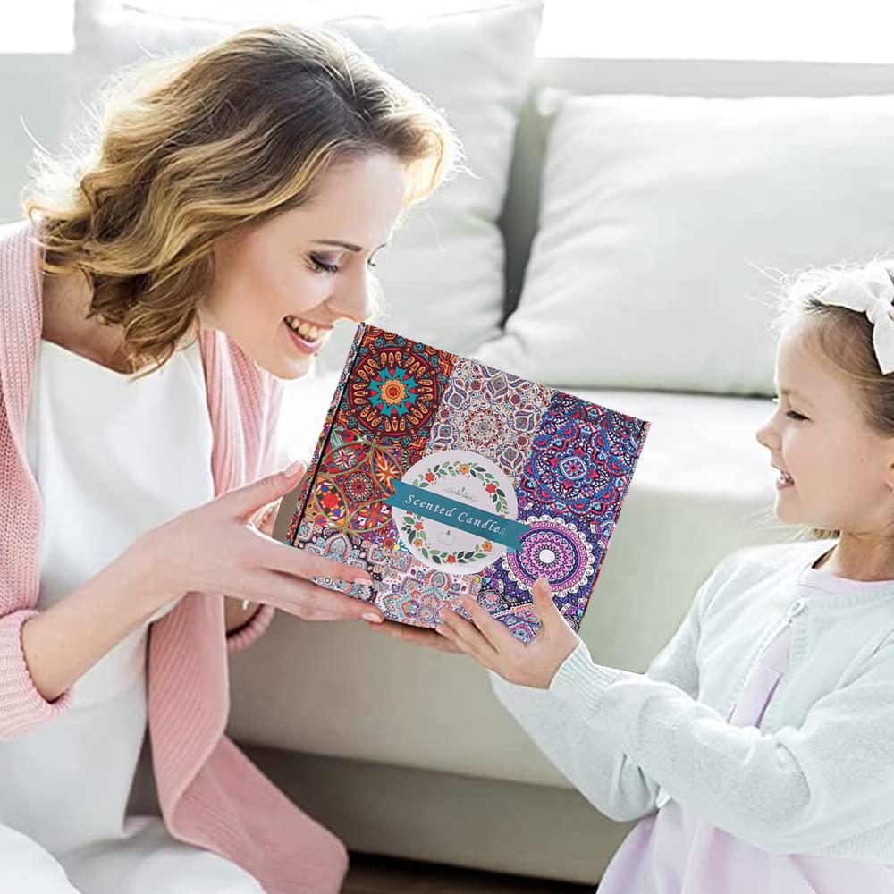 QILAY Velas Aromaticas, Juego de 9 Piezas（2.5Onzas）Velas Perfumadas Relajantes, Aromaterapia, Velas aromáticas caseras,100% Pura Cera de Soya, Un Regalo a Cumpleaños, Navidad, Aniversario.