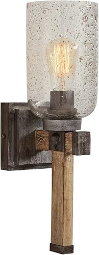 Capital Lighting 634911UW-482 Nolan - Aplique de pared de cristal sembrado de piedra, 1 luz de 100 vatios, 18 pulgadas de alto x 5 pulgadas de