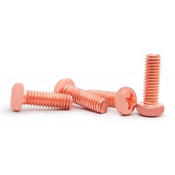 T2 Pure Copper Round Head Cross Screw Round Head Phillips Screw 99% Pure Copper M2M2.5M3M4M5M6 M3x16mm=20pcs