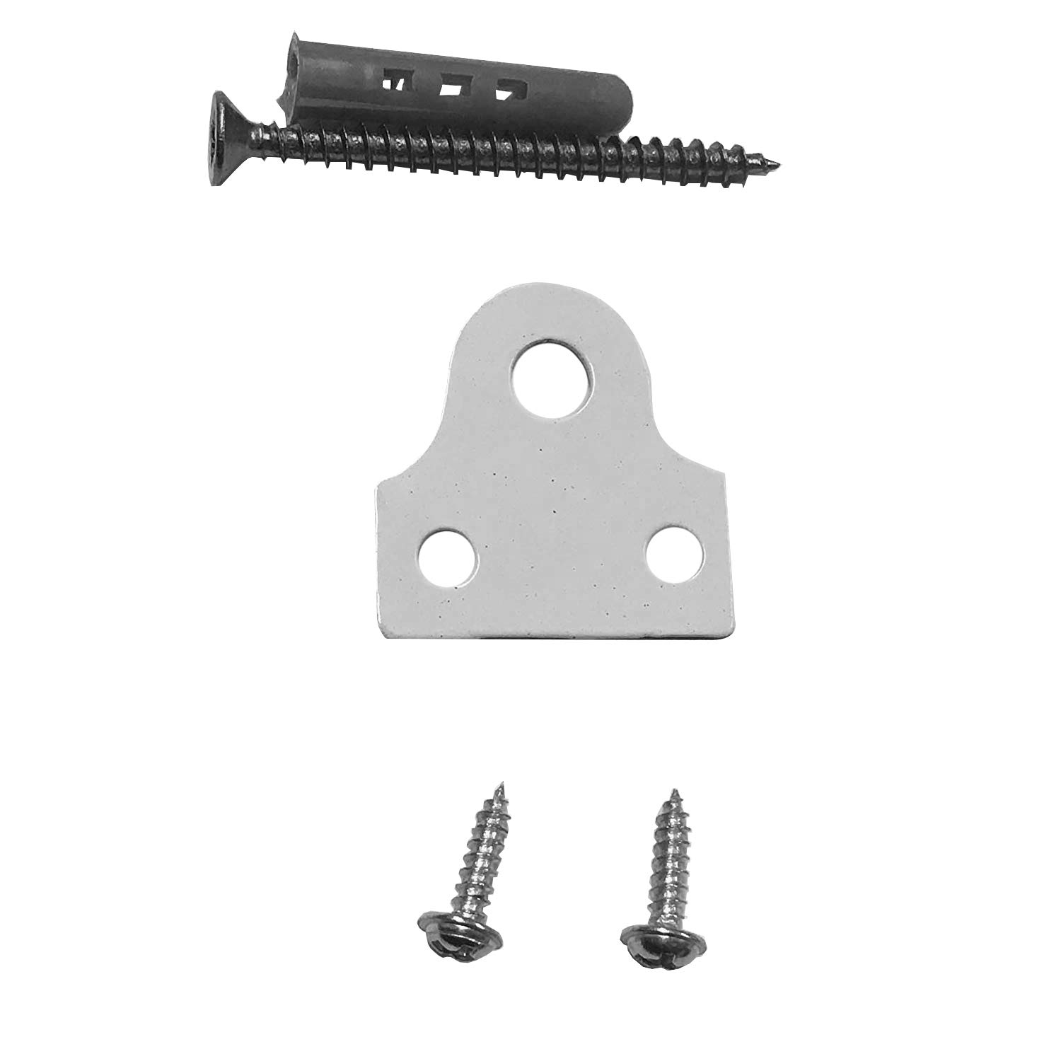 Picturehangingdirect.co.uk White Picture Hanging Frame Mirror Plate Bracket Screw In Photo Mirror (Pack Of 12)