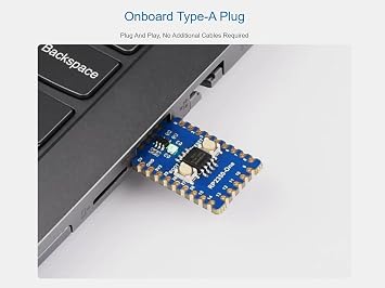 Waveshare RP2350-One 4MB Flash MCU Board Based on Raspberry Pi RP2350A Dual-core & Dual-architecture Microcontroller Chip, Pico-like MCU Board onboard PCB Type-A Plug, Support C/C++, MicroPython