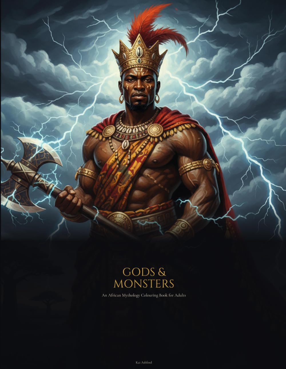 Gods & Monsters: African Mythology Colouring Book: 50 Bold Illustrations of Gods, Spirits and Legendary Heroes for Adults | Single-Sided Pages
