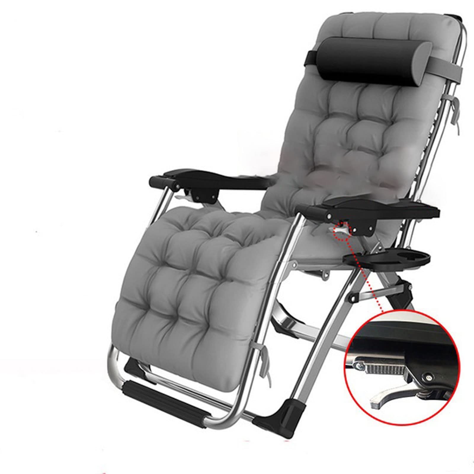 Foldable chair Foldable Afternoon Nap Beach Easy Chair Office Casual Chair Arm-Chair Chaise Lounge Outdoor Swivel Chair.(E)
