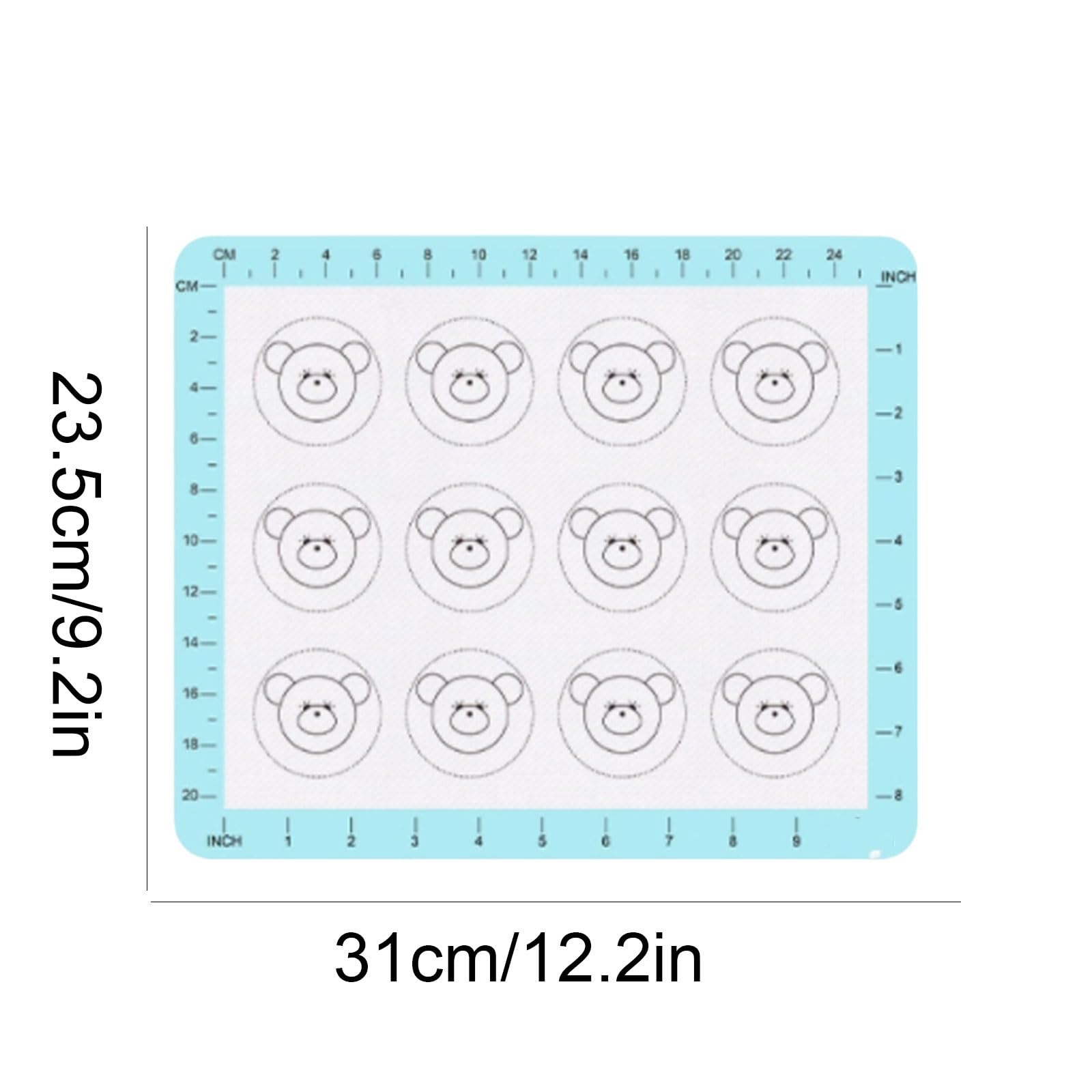 Réutilisable Tapis de cuisson en silicone et fibre de verre, facile à nettoyer, antiadhésif, polyvalent, facile à démouler, réutilisable Ne colle pas(Blauw,L)