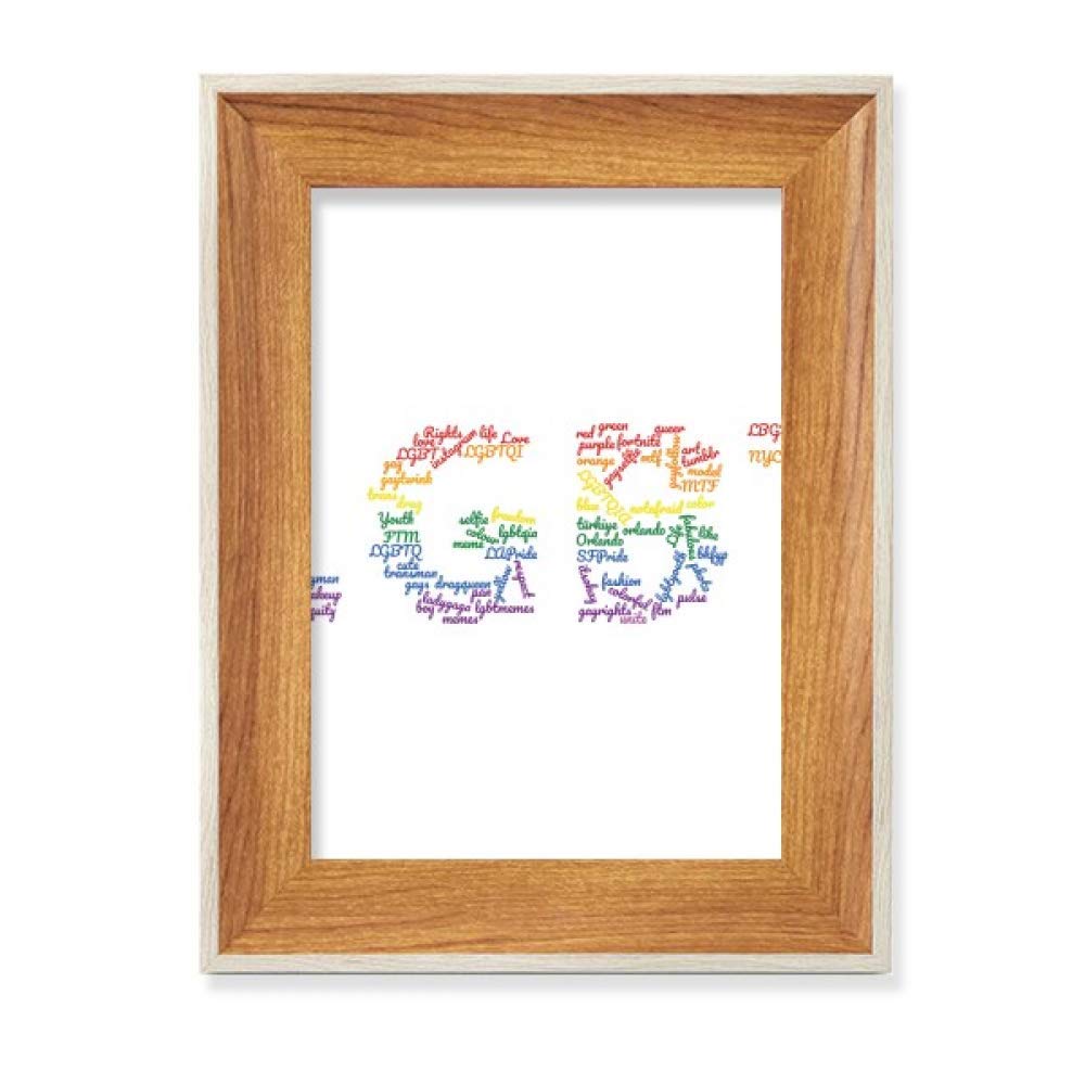 Marco de fotos de madera LGBT arcoiris para llenar de vida y color tu rincón de trabajo