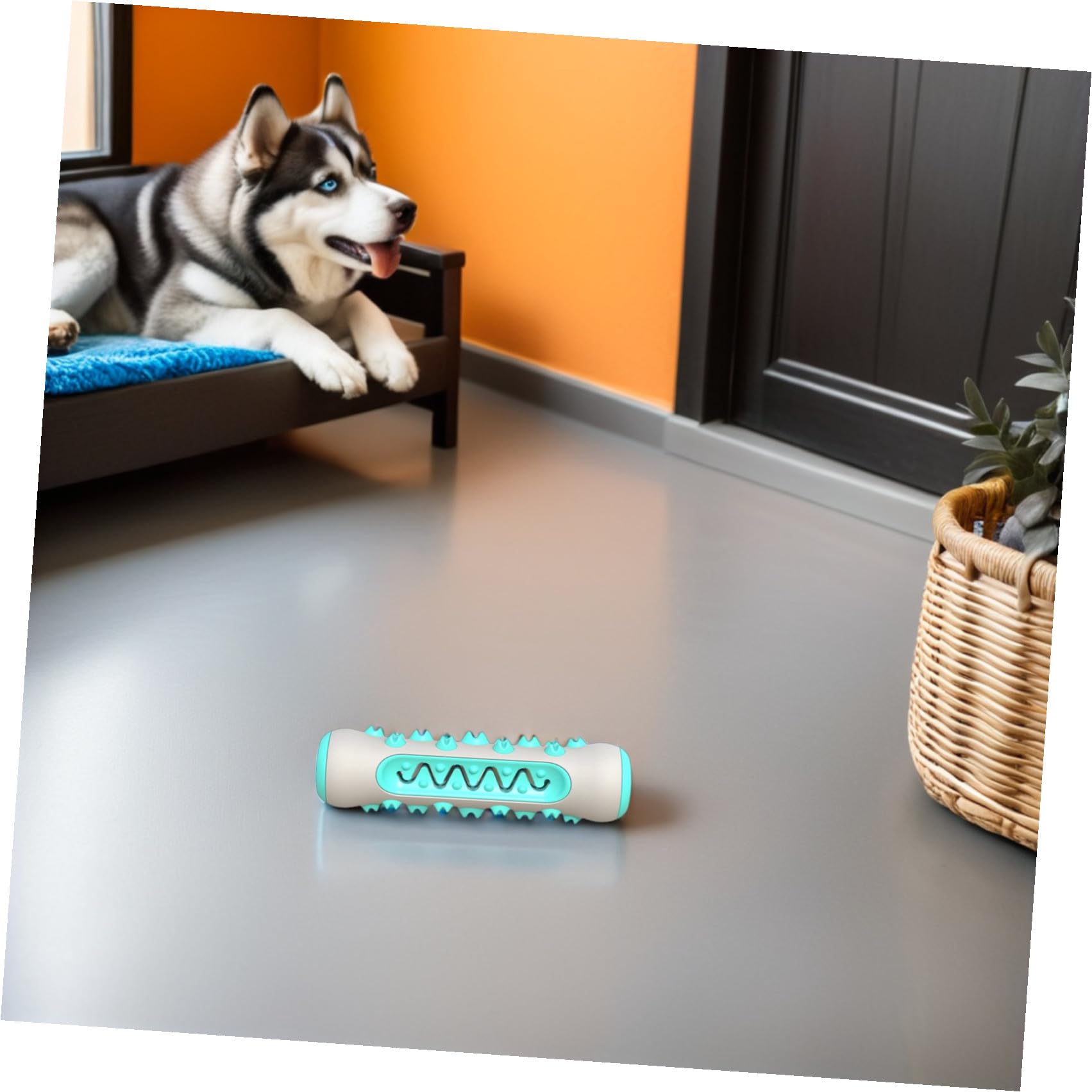 COLLBATH 3pièces Jouet à Mâcher pour Chien Lot de Brosse à Dents TPR De Jeu pour Chiot Outil De Soins pour Animaux De Compagnie Design Dentelé