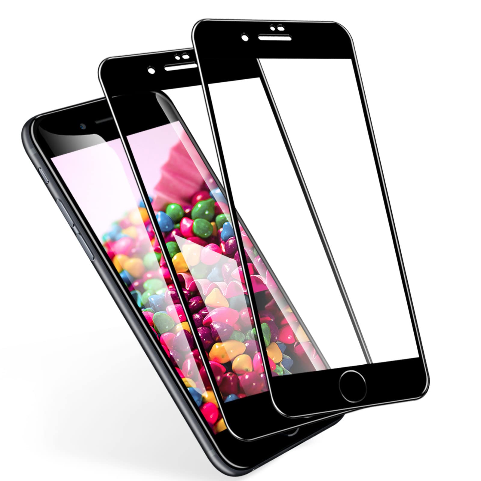 Amazon | iPhone SE2 ガラスフィルム【2枚セット/全面】 iPhoneSE第2 