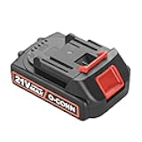 O-CONN Mini Chainsaw Battery Replacement, 21V MAX 2000mAh Rechargeable Battery, Cordless Electric Portable Handheld Chainsaw Accessories (Model 2)