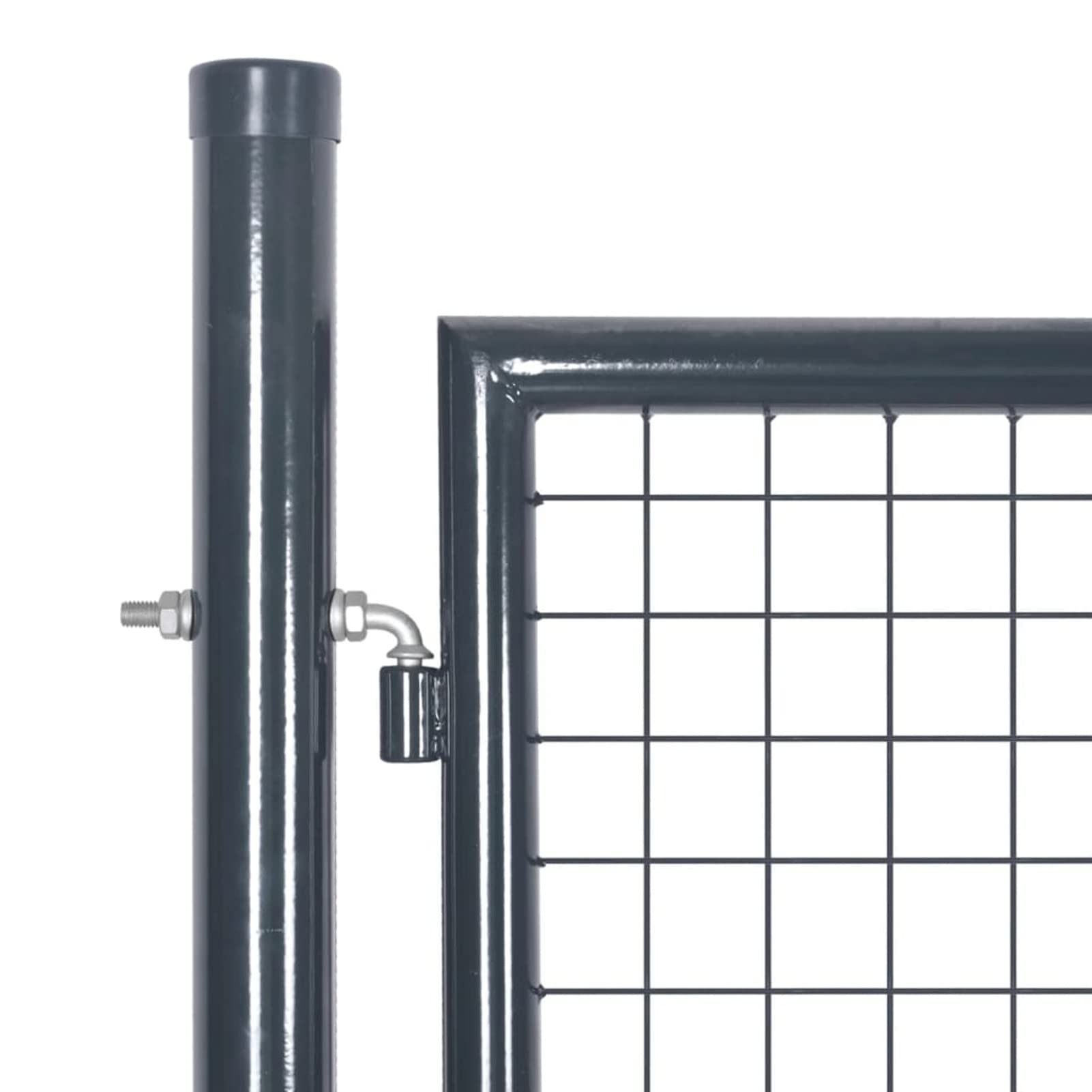 Portón de Jardín de Acero Galvanizado con Cerradura - 300x175 cm, Color Antracita