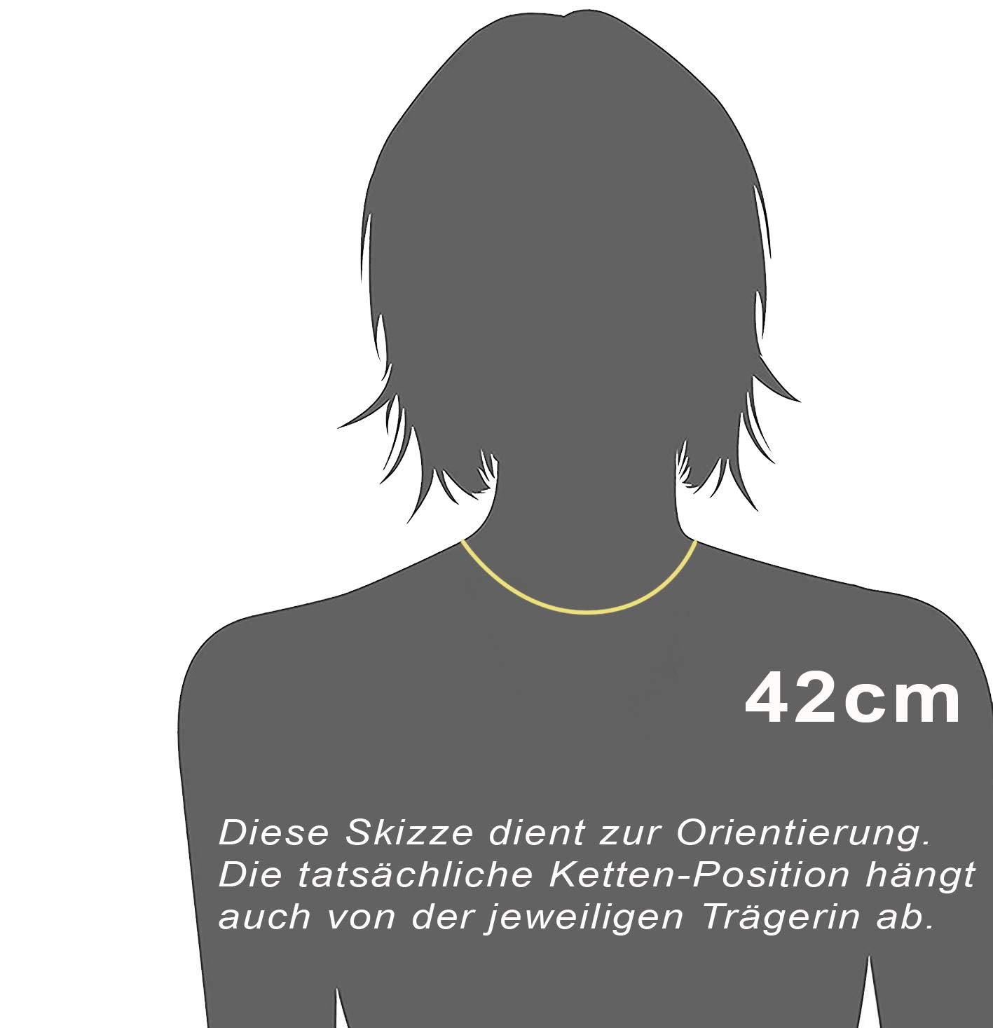 Weißgold Venezianerkette 14 Karat 585 Damenkette 42cm Ø 0,70mm (Art.301032)