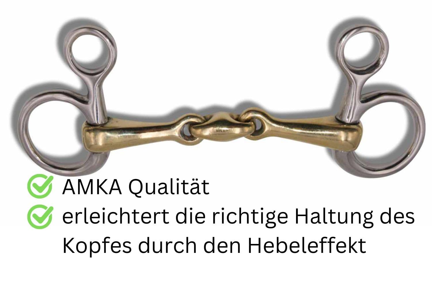 AMKA Bauchergebiss doppelt gebrochen Argentan 16 mm Bauchertrense
