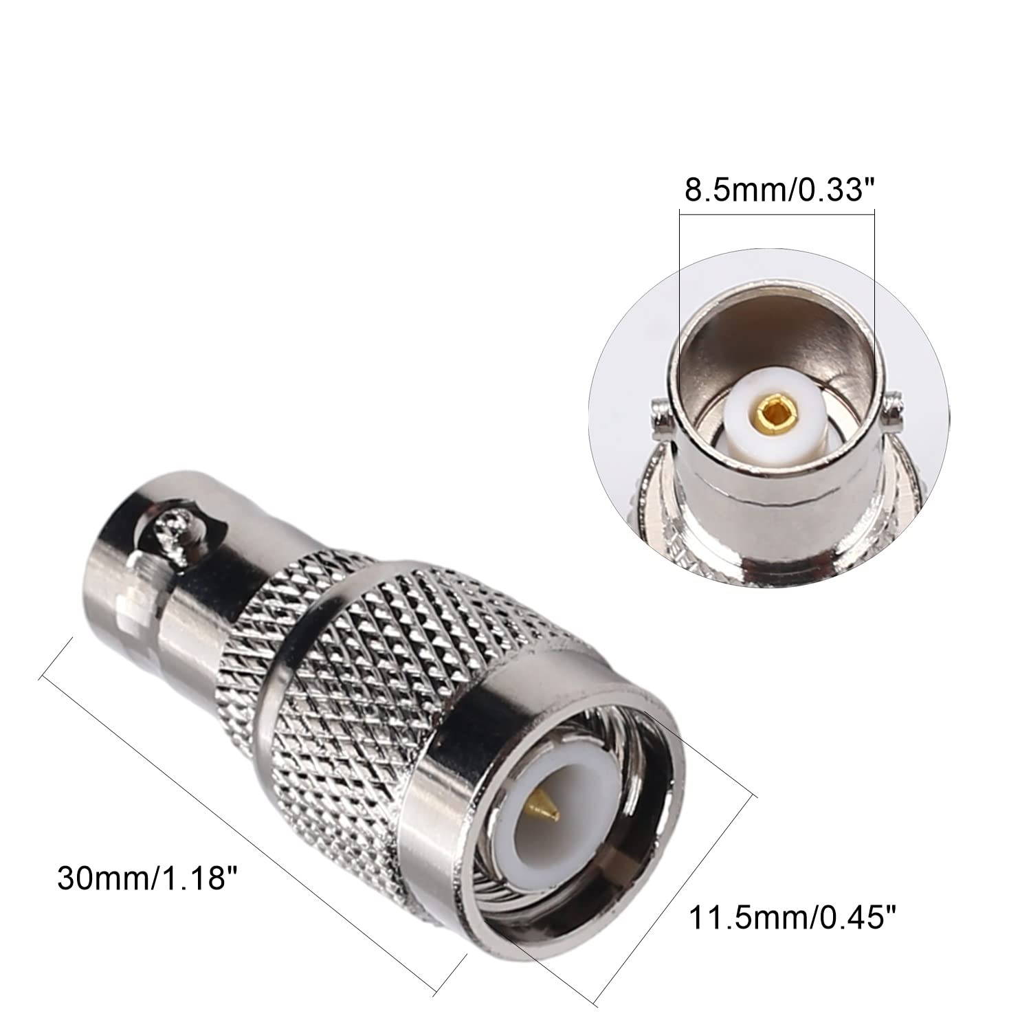 Cavo RF Placcato Oro Per Frequenze Alte Cavo Coassiale MCX Maschio A TNC Femmina Angolo Retto - RG174 30 Cm, 50 Ohm, Dorato, Per Antenna WiFi/RF Adattatore Angolo Retto Per Antenna WiFi - Foto 3