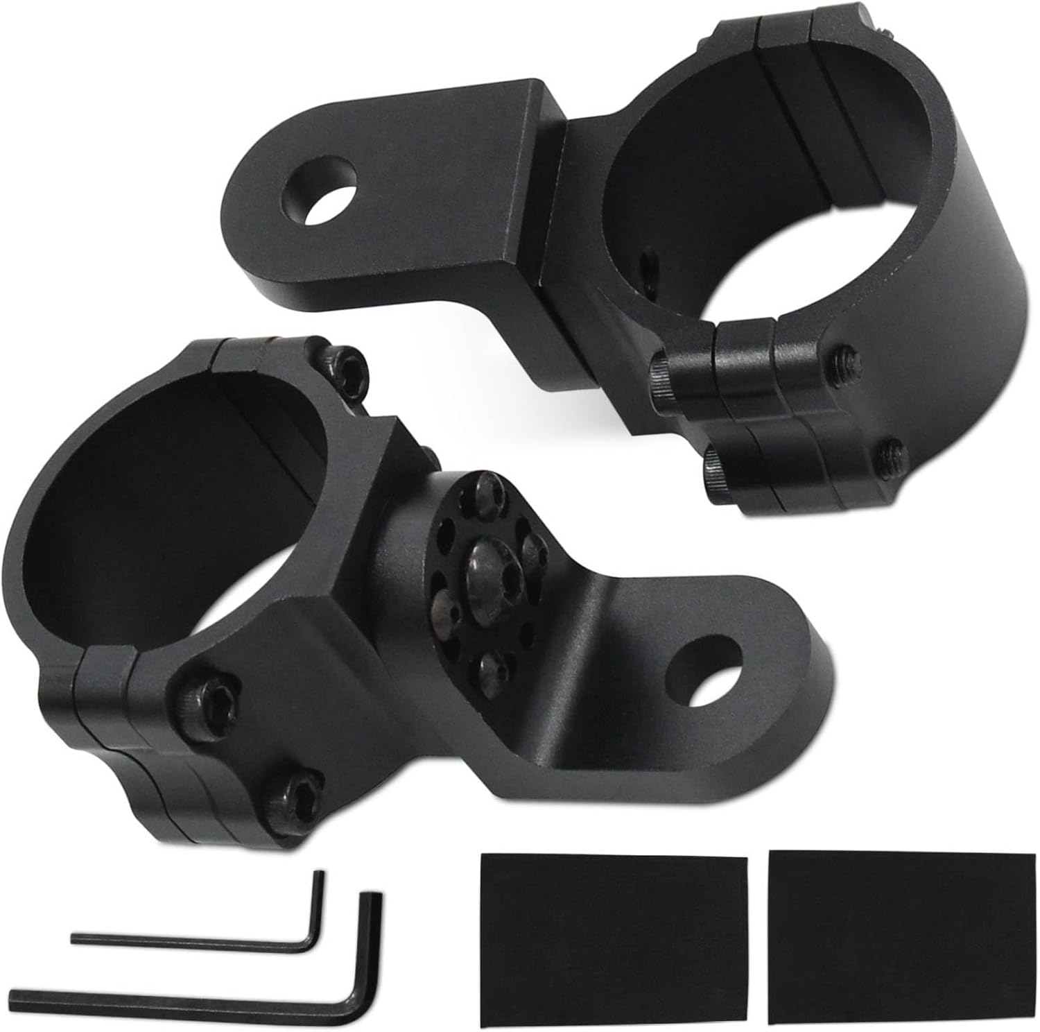 2Pcs 360° Adjustable Car Mount Bracket for UTV ATV RZR 4WD LED Whip Light Bar 1.75" to 2" Rollbar Cage Heavy Duty CNC Aluminum