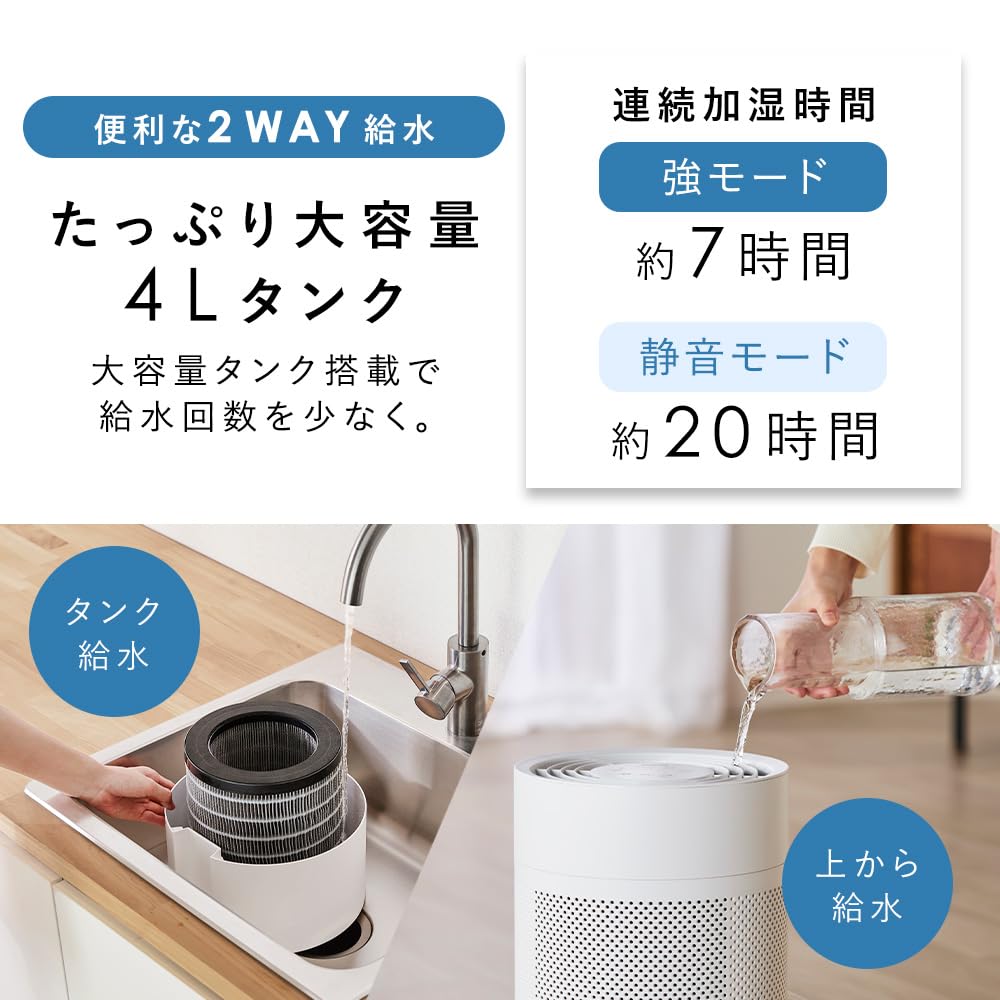 Amazon.co.jp: アイリスオーヤマ 加湿器 気化式 加湿量 550ml タンク