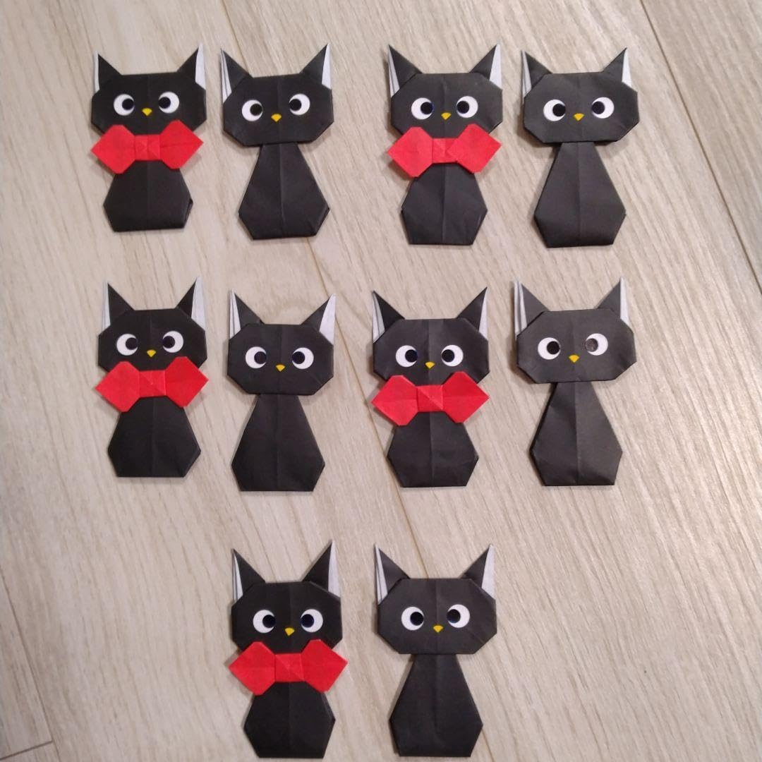 Amazon | 折り紙 ハロウィン黒猫 | おりがみ | ホビー