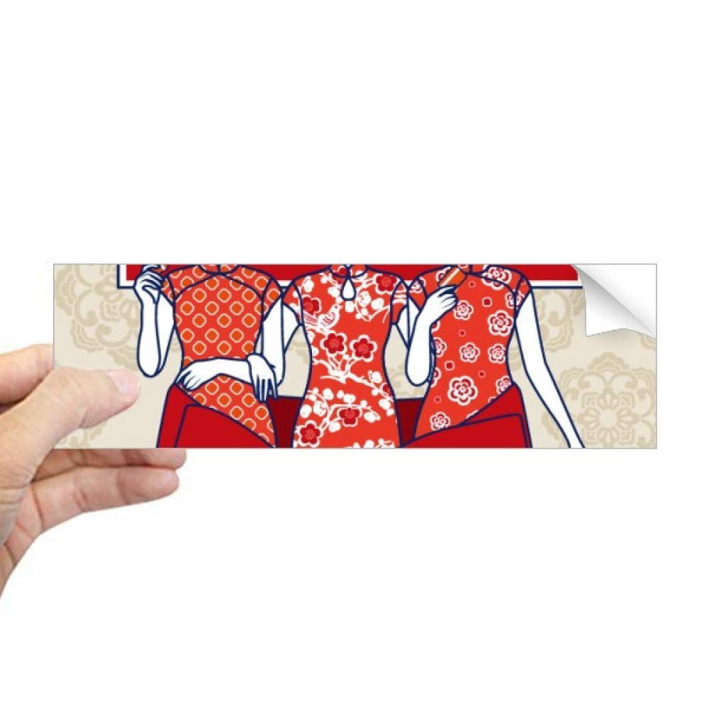 Sticker fenêtre motif femme rouge pour masquer un vis-à-vis
