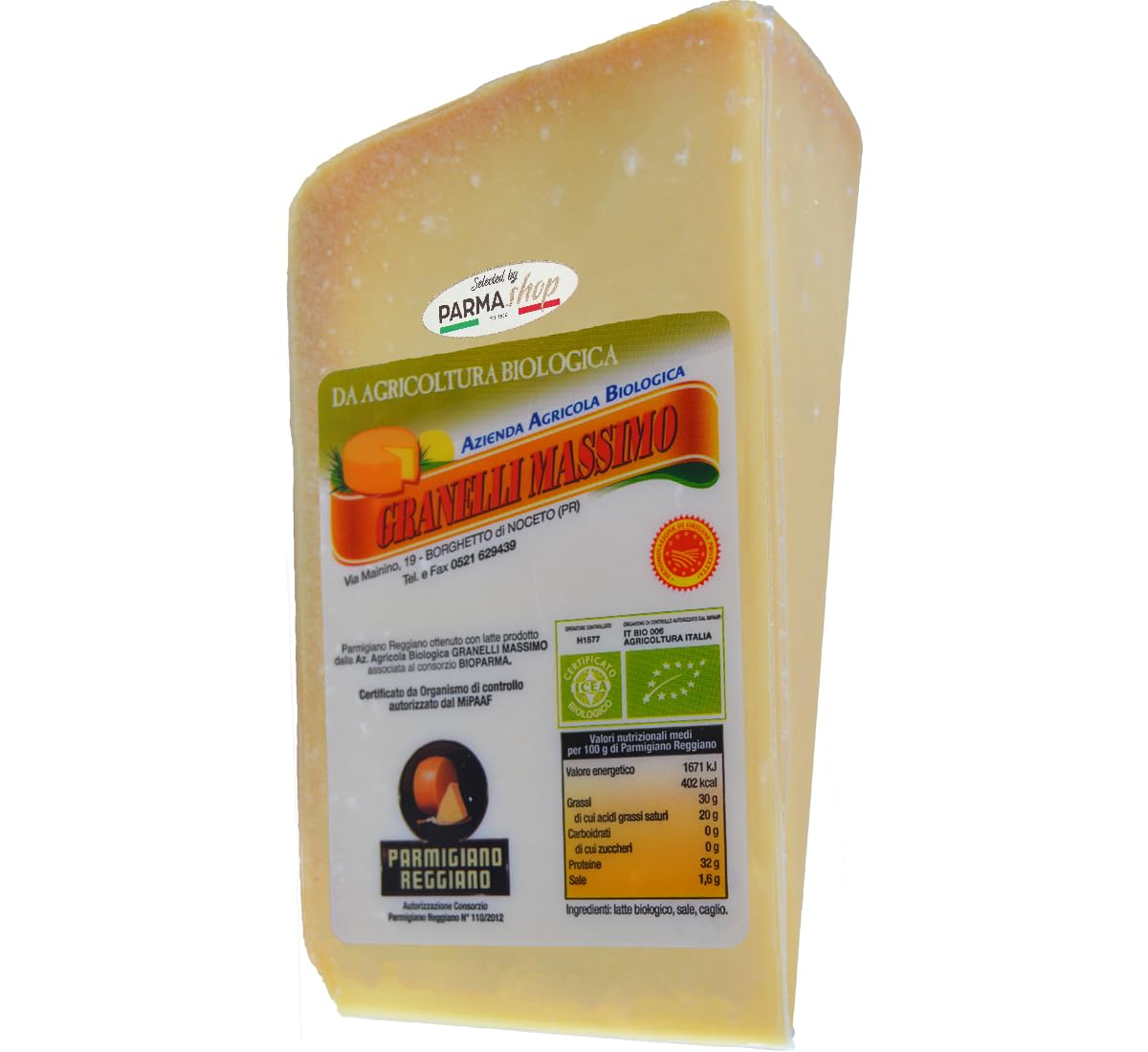 Parmigiano Reggiano g.U. - Biologisch - 24 Monate 1 Kg