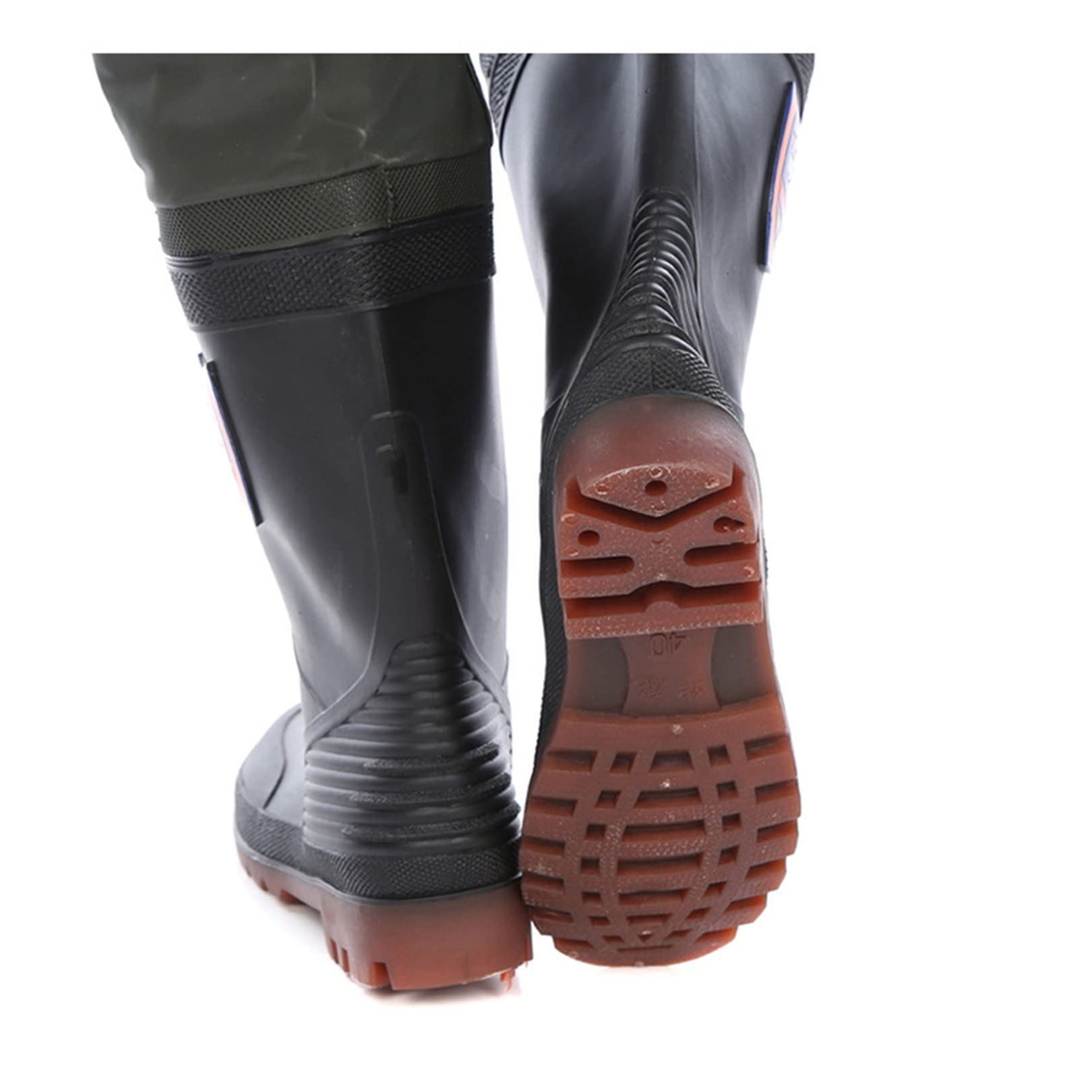 Pantalones De Pesca Impermeables De Punto para Hombre, Zapatos De Agua hasta La Rodilla, Pantalones De Pierna De PVC, Botas De Pesca Antideslizantes para Exteriores, Botas De Pesca