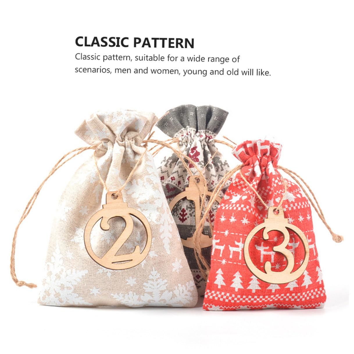 ibasenice Bolsas de Obsequio para Fiestas Navideñas Bolsitas Cordón de Dulces y Golosinas para Colgar Bolsas Cordón para Eventos