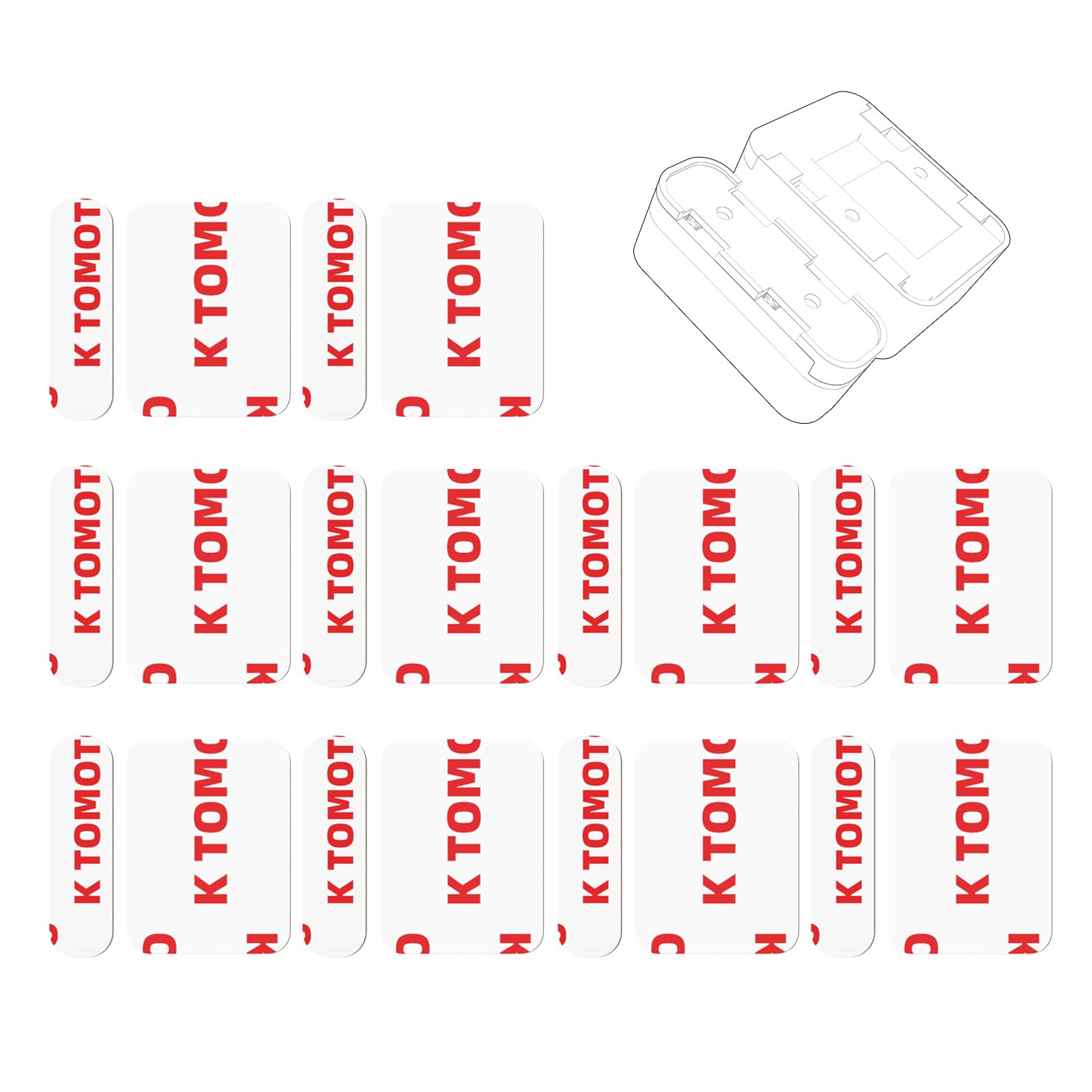 Entry & Contact Sensor | Easy Install, No Cutting, Peel & Stick (20-Pack:10 Pack Sensor + 10 Magnet Side) Entry Sensor Adhesive | Mounting Tape for Simplisafe Door
