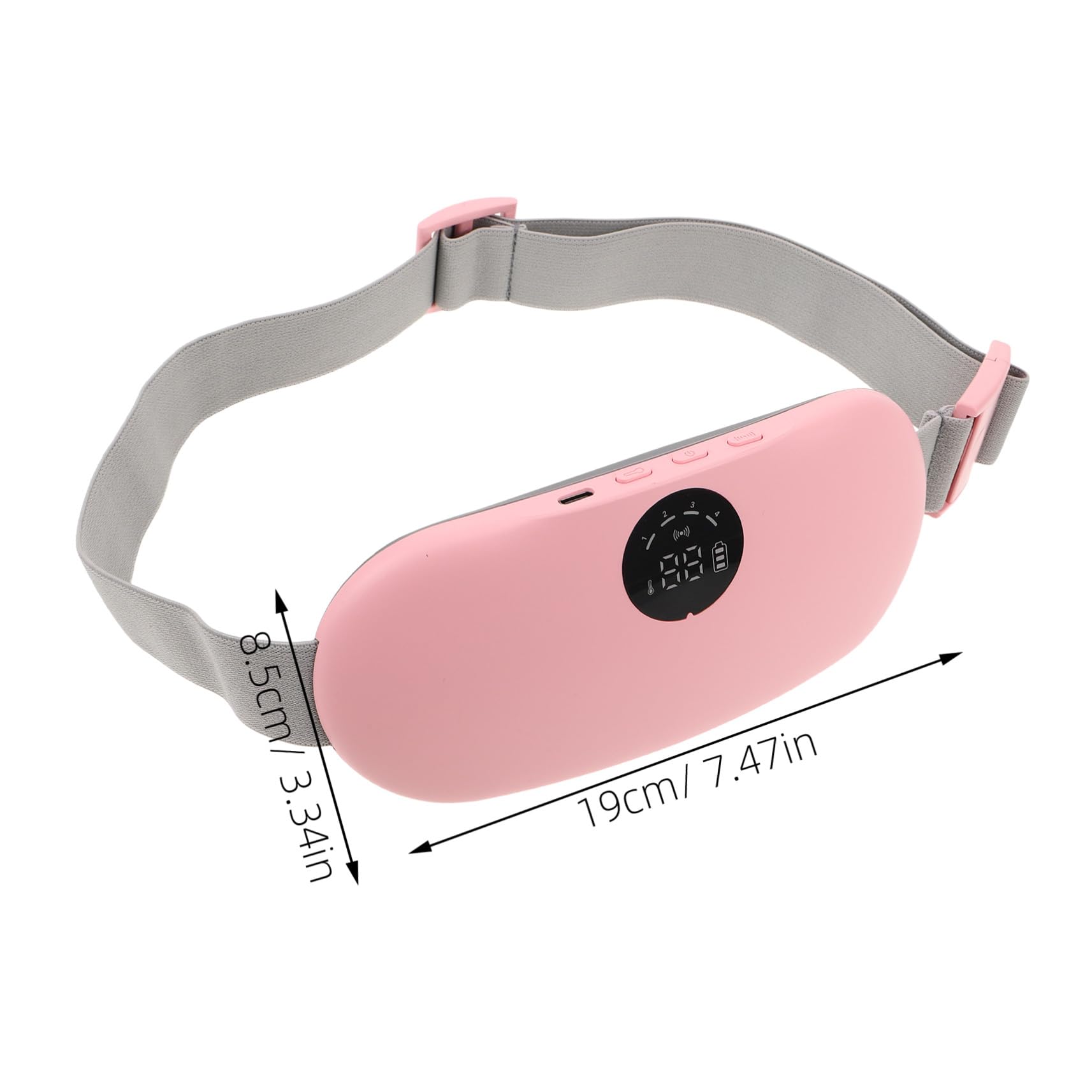 Calentador Portátil Material de Silicona y Abs Masajeador Uterino con Tecnología de Calentamiento Rápido Diseño Ligero y Delgado para Aliviar el Menstrual en Abdomen y Espalda