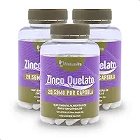 Kit 360 cápsulas de Zinco Bisglicinato (Quelato). 3 und.