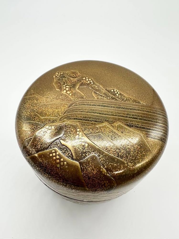 棗　須磨蒔絵 Amazon.co.jp: 茶道具 輪島塗 喜三誠志作 鱗鶴蒔絵 棗 共箱 V