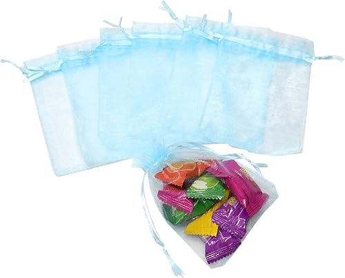 Miniatura 216 de Dealglad 100pcs Drawstring Organza bolsas de joyería caramelo para fiestas, casamientos, regalos Negro