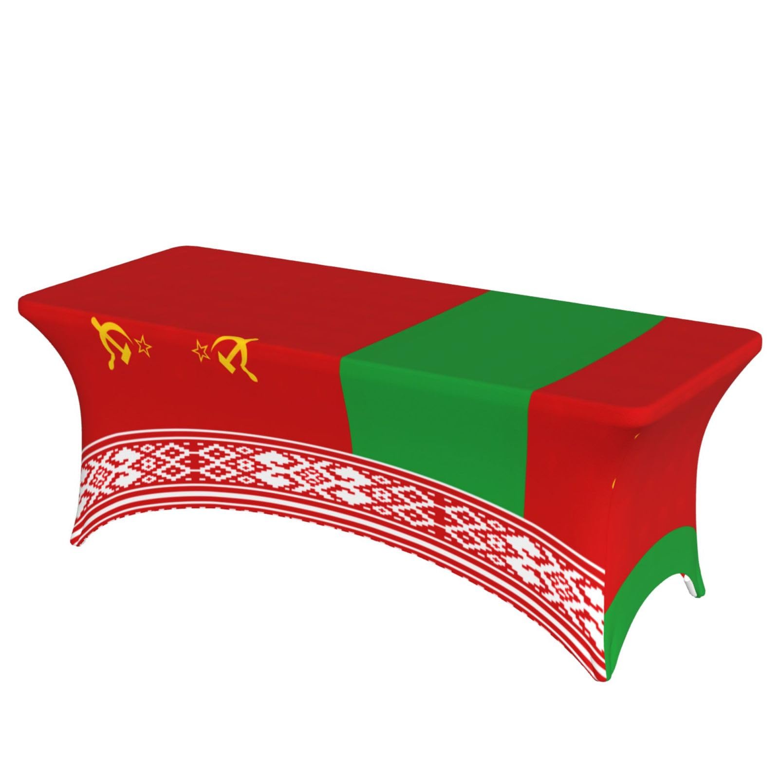 Nappe Biélorussie pour fête et mariage drapé extensible lavable pour table de 1,8m