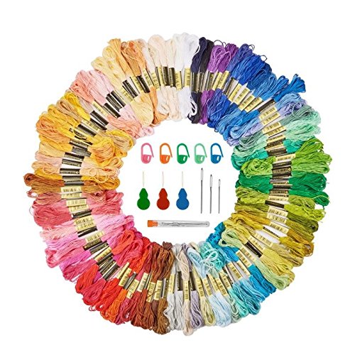 Embroidery Floss 100 Skeins Embroidery MultiColor 100 Long stapled