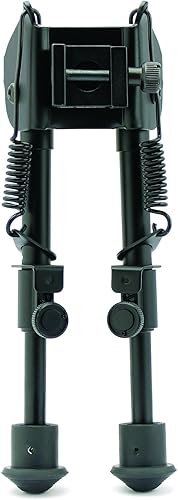 SME Bi-Pod con resorte | Pistola portátil de aluminio ajustable de montaje de abrazadera estable y duradera con soporte de 2 patas con patas