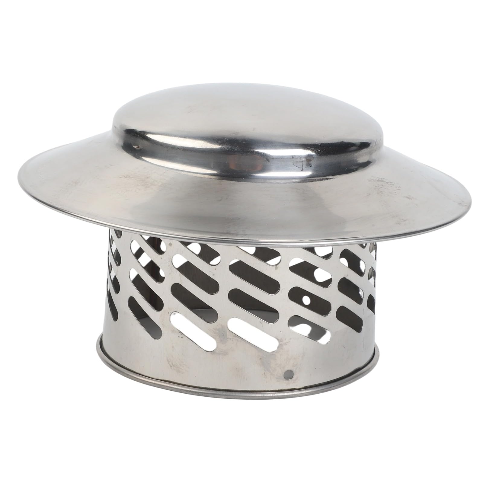 KGLHJDY Stainless Steel Chimney Cap for Roof Pipe Exhaust - 80mm, 110mm, 160mm, 200mm Sizes, Silver, Compatible with Flue Vents and Outdoor Stoves