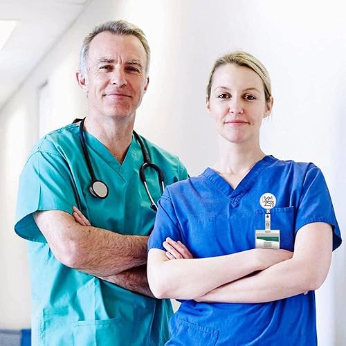 Miniatura 7 de Carrete retráctil con clip giratorio de cocodrilo, divertido soporte para credencial de enfermera, lindo carrete de insignia de enfermería para RN