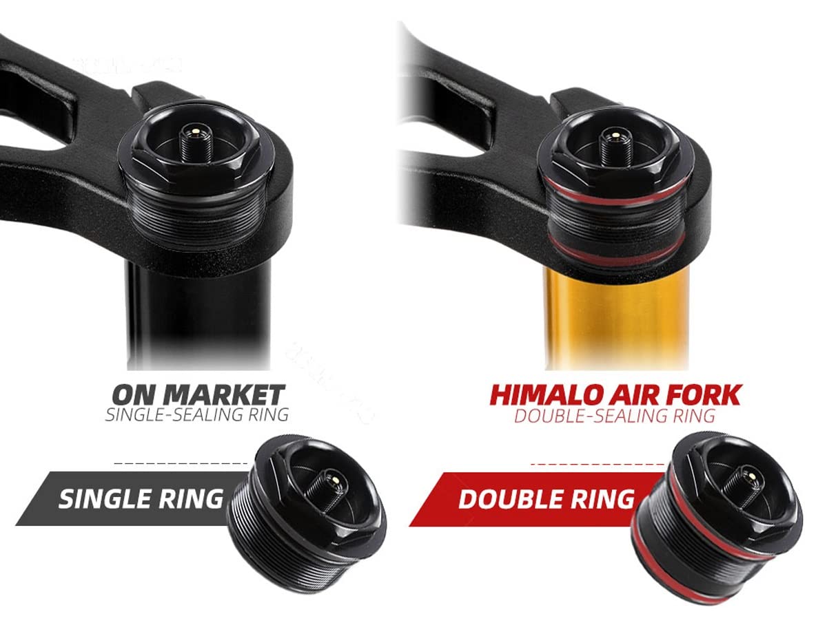 Horquillas Gruesas 20p 4.0 Freno Disco Recto 1-1/8 BMX Horquilla Suspensión Neumática Bloqueo Viaje Ajuste Amortiguación DH Bicicleta Eléctrica Horquilla Bicicleta Montaña Recorrido 160mm