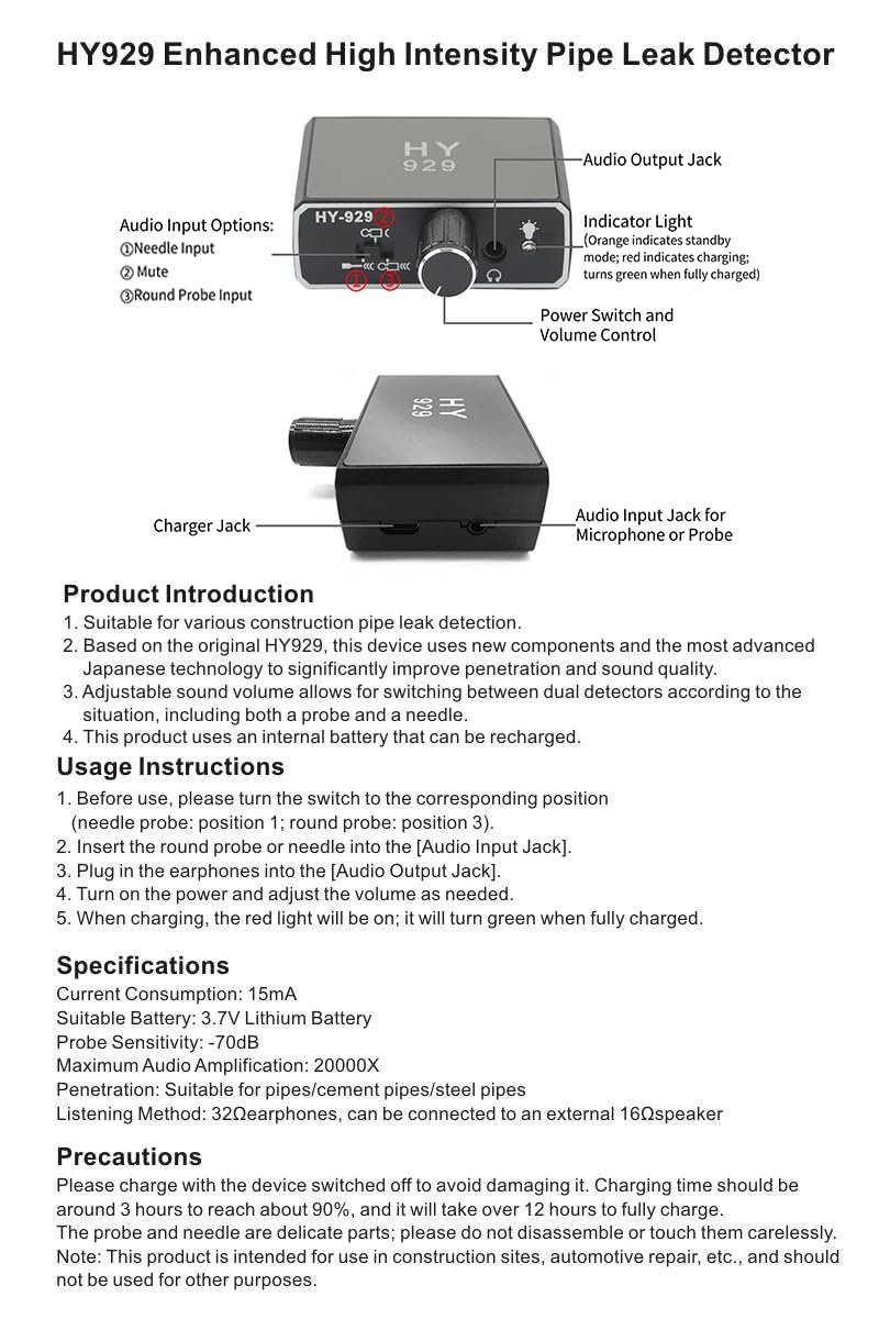 Water Leak Detector - Find Underground Leaks -7