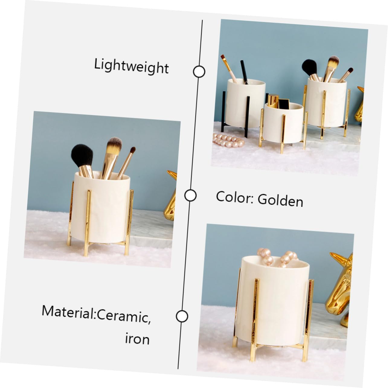 Iron Art Utensil Holder with Rack Ceramic Cutlery Storage Box for Chopsticks and Spoons Desktop Kitchen Organizer for Dining Essentials