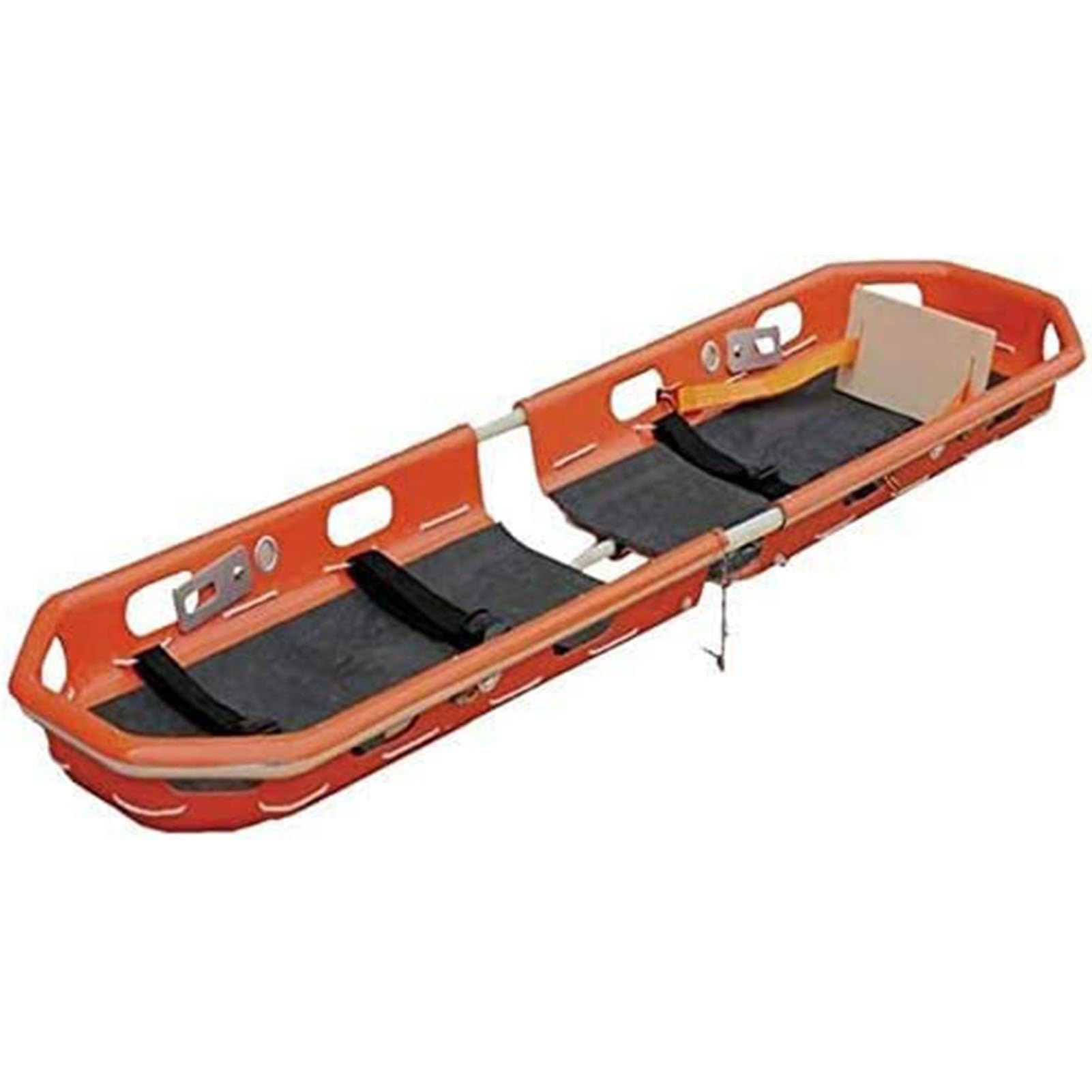 SGKOMN Rescue Basket Stretcher, Stainless Steel Basket Emergency Stretcher Basket, Medical Stretcher with Lifting Bridle, Heavy Ambulance Helicopter Emergency Litter Stretcher, Orange