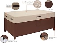 Vista 4 de ELEXTYLE Fundas impermeables para mesa rectangular y 4-6 sillas de 96 pulgadas de largo x 70 pulgadas de ancho x 32 pulgadas de alto