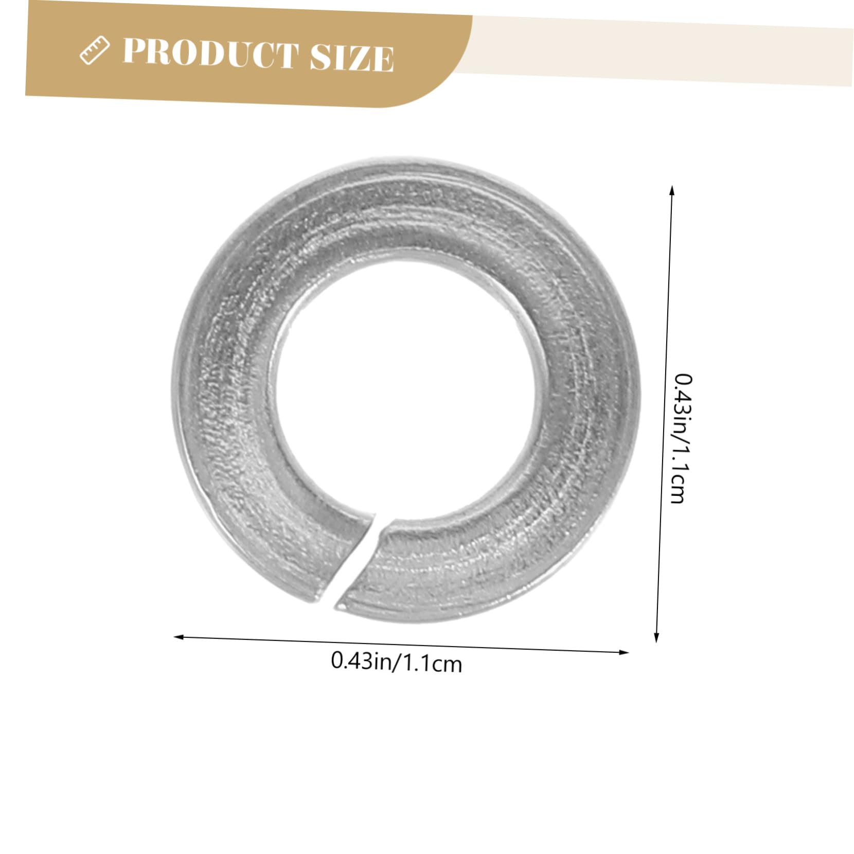 Veemoon Stainless Steel Washers Locking Washer Spring Lock Washer Assortment 100pcs Kit 1/4 Washer Gasket Washers