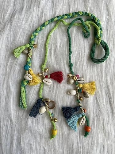 Boho Handmade Colorful Hair Strings for Navratri/Ethnic Look/Bohemian Styling, Colorful